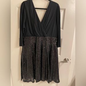 Torrid black sequin cocktail dress